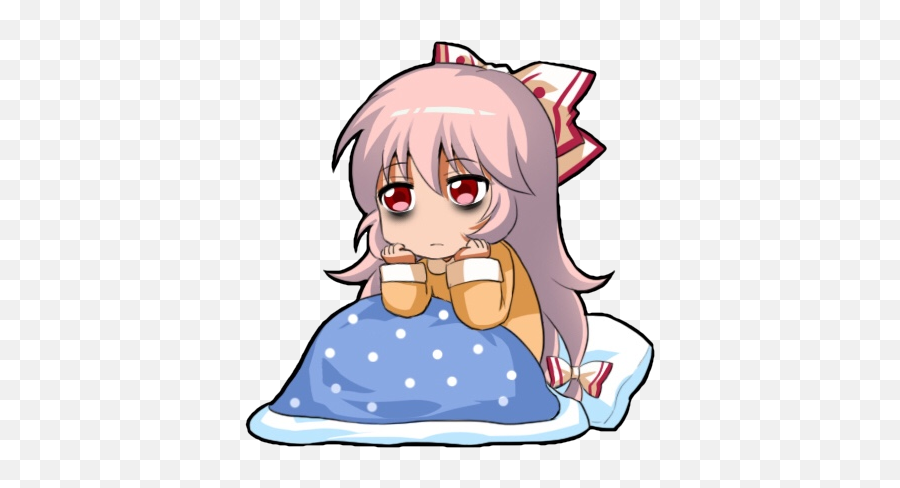Download Cant Sleep Mokou Discord Emoji - Anime Discord Emojis Transparent Png,Sleepy Emoji Png