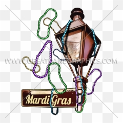 Mardi Gras Lamp Post Production Ready Artwork For T - Shirt Clip png