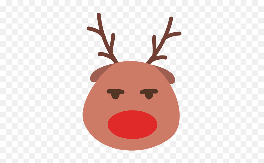 Annoyed Reindeer Face Emoticon 49 - Transparent Png U0026 Svg Reindeer Face Png,Annoyed Emoji Transparent
