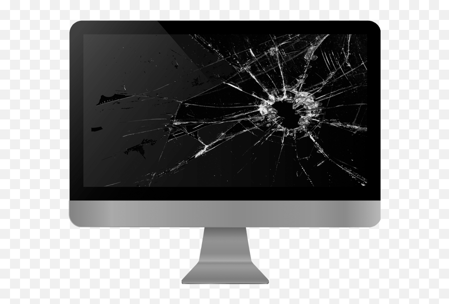 Display Device Screen Output - Broken Computer Screen Png,Cracked Screen Png