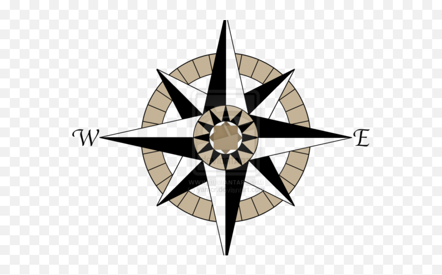 Download Hd Nautical Star Tattoos Png - Compass Rose Png Transparent,Nautical Star Png