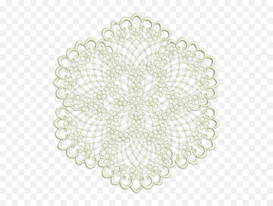 Designer Lace Doily - Clipart Clock Face With Minutes Png,Doily Png