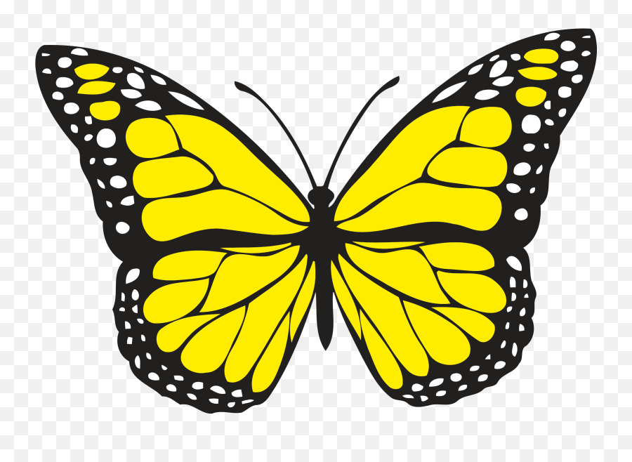 Free Yellow Butterfly Png Download - Clipart Yellow Butterfly,Yellow Butterfly Png