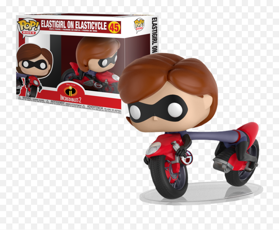 Incredibles 2 - Elastigirl With Elasticycle Pop Rides Vinyl Figure Elastigirl On Elasticycle Funko Pop Png,The Incredibles Png