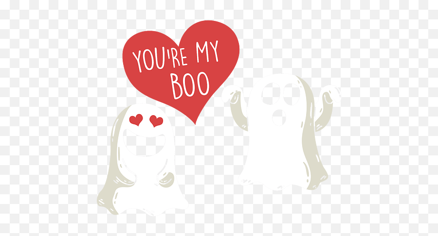 Youre My Boo Halloween Scary Ghost Couple Spooky Hallows Eve Ghoul Gifts Greeting Card - Heart Png,Spooky Ghost Png
