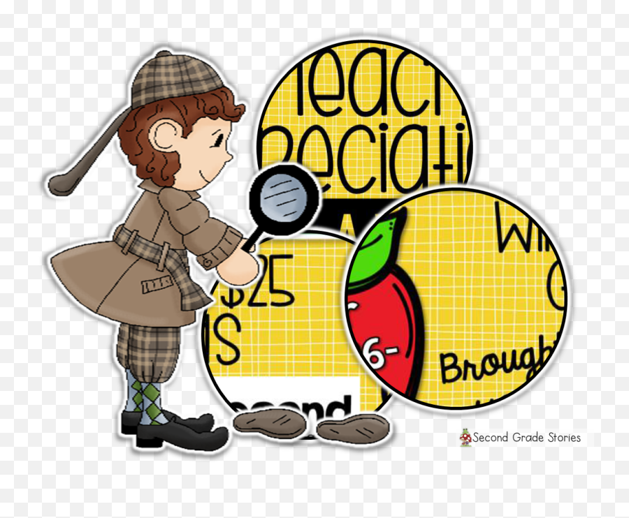 Shh Something Great Is Coming Mrs Pu0027s Specialties - Cartoon Child Detective Png,Shh Png