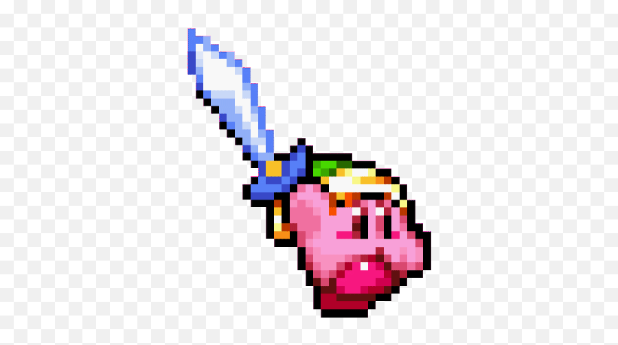 Top Kirby Stickers For Android U0026 Ios Gfycat - 16 Bit Sword Kirby Png,Kirby Transparent