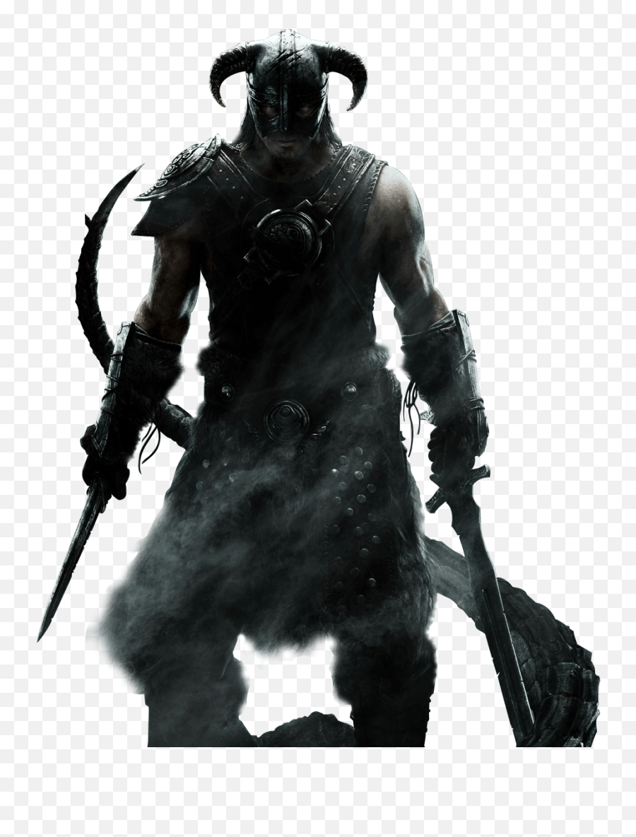 Elder Scrolls Skyrim Warrior - Gaming Posters Black And White Png,Warrior Transparent Background