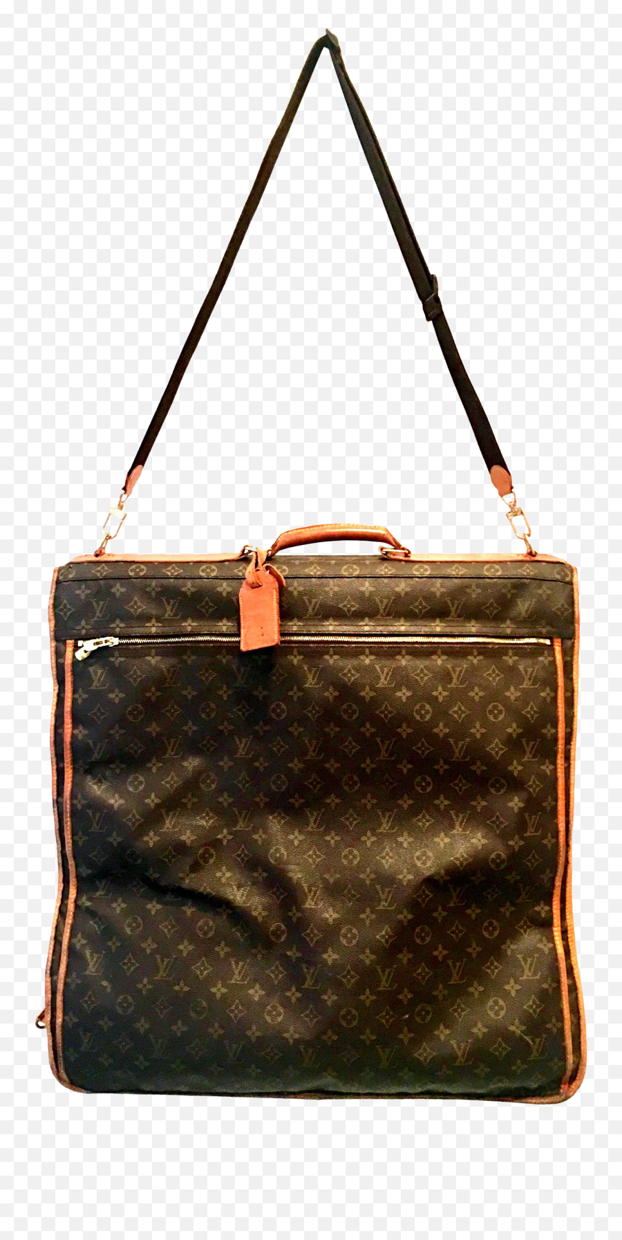 1990s Louis Vuitton Canvas U0026 Leather Lv Monogram Hanging Travel Garment Bag - Tote Bag Png,Louis Vuitton Logo Png