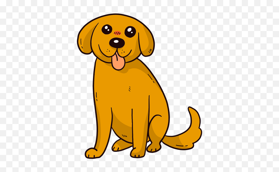Cute Dog Puppy Tongue Tail Ear Flat - Cute Dog Svg Png,Cute Dog Png