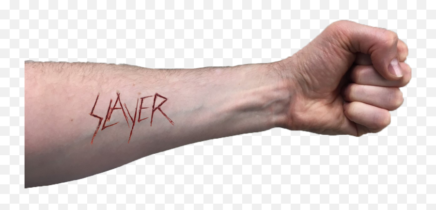 Slayer Scratchy Logo Cut Latex Applique - Fist Png,Slayer Logo