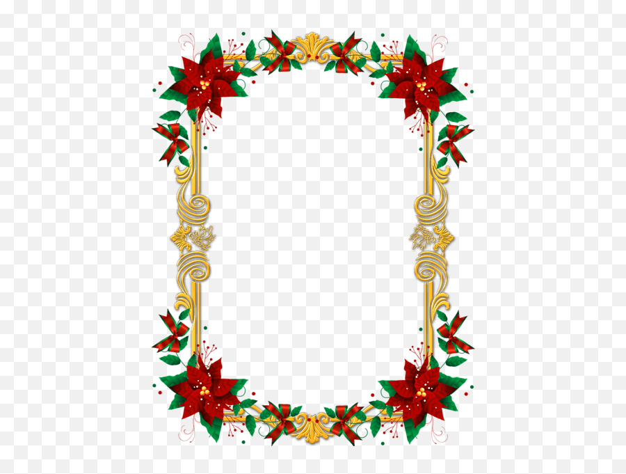 Ornate Christmas Frame Transparent Png - Clipart Christmas Borders And Frames,Merry Christmas Frame Png