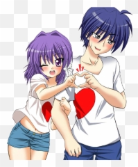 Download Abhi Qataar Mein Hain - Couple Cute Pic Anime png