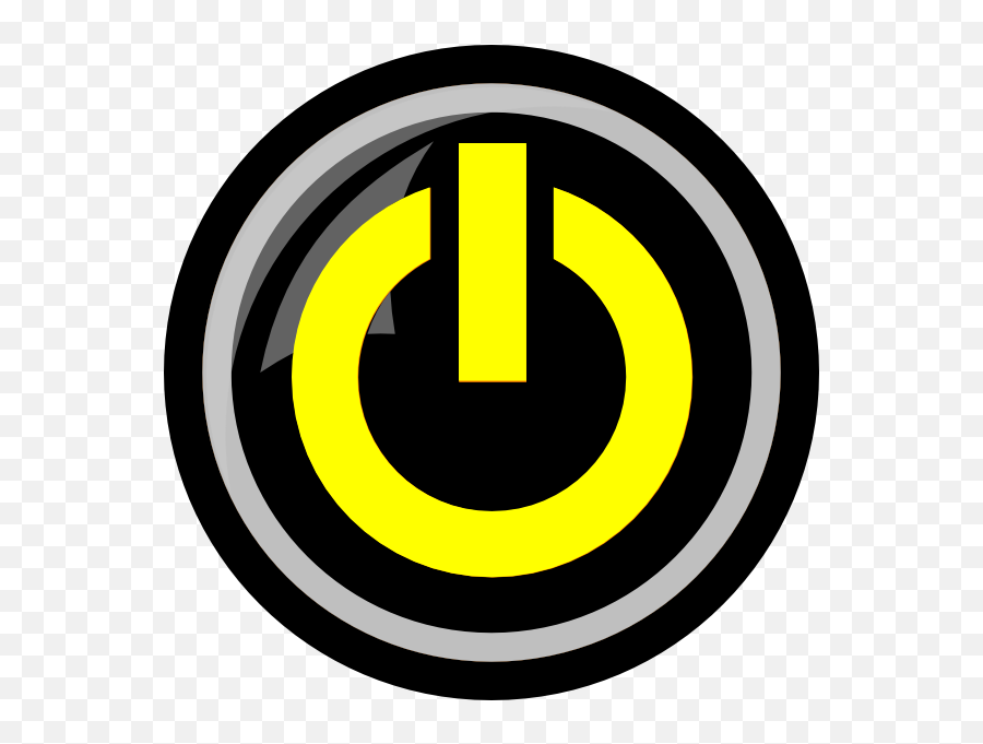 Yellow Power Button Clip Art - Power Button Gif Hq Png,Start Button Png