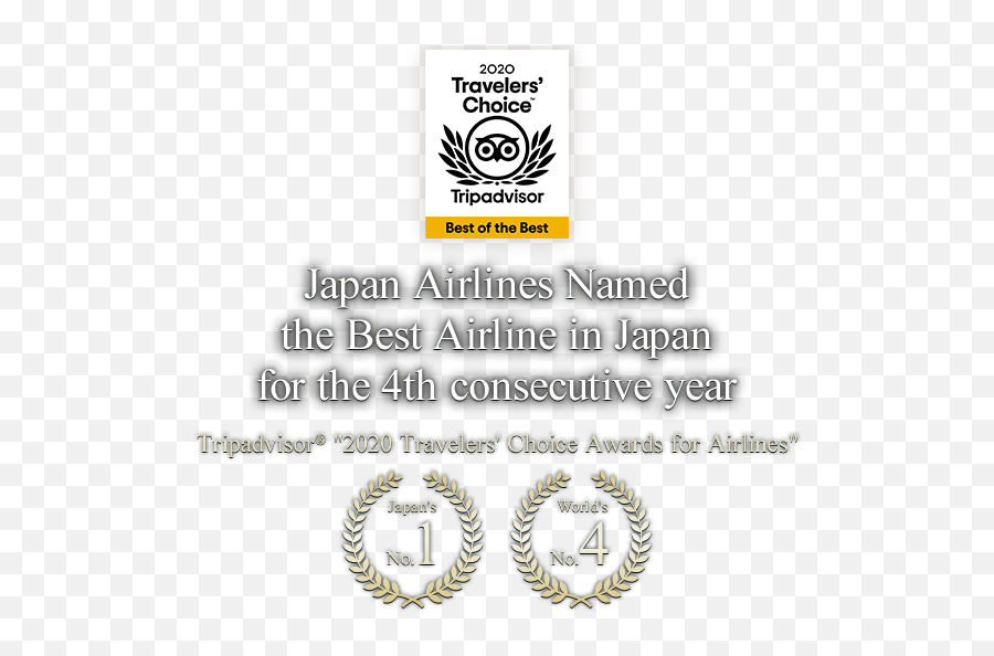 Japan Airlines As 2020 Best Airline - Language Png,Tripadvisor Logo Png