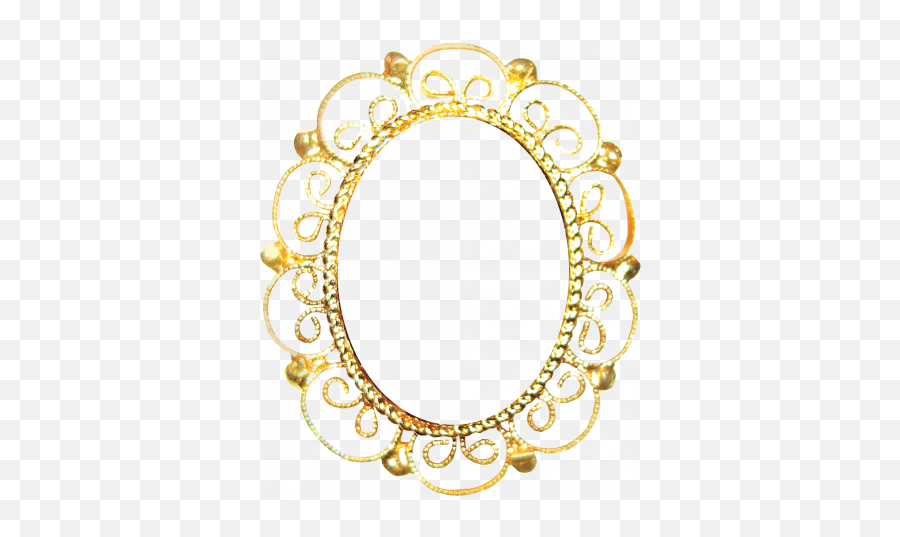 Many Thanks - Design Gold Circle Png,Vintage Gold Frame Png