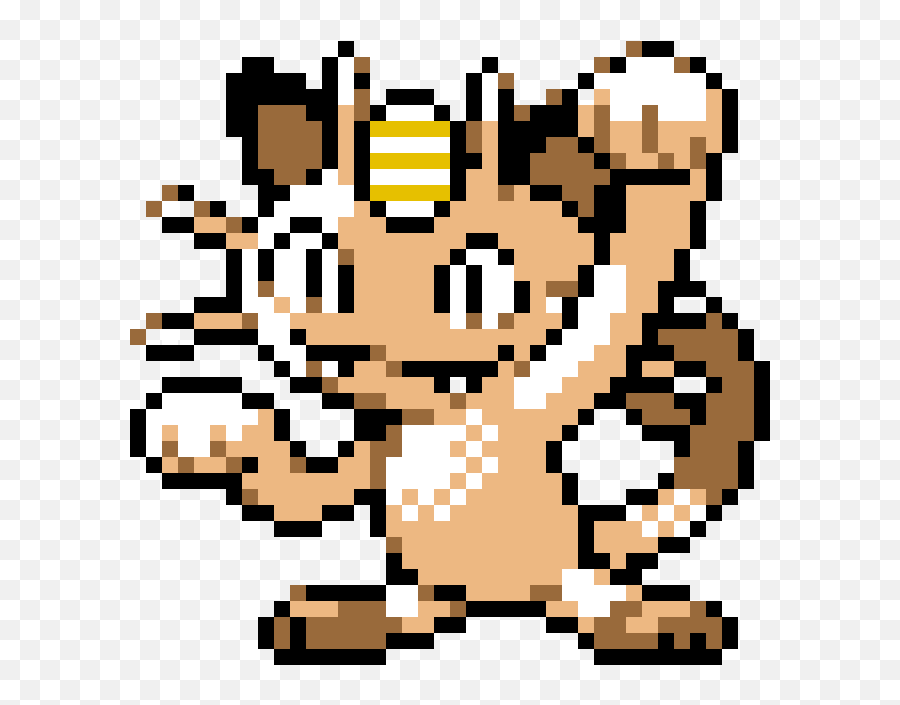 Download Hd Meowth - Meowth Pre Evolution Beta Transparent Pokemon Meowth Perler Bead Pattern Png,Meowth Transparent