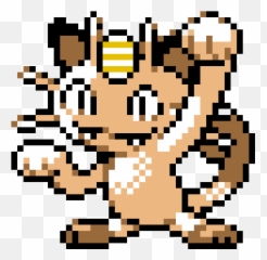 Download Hd Meowth - Meowth Pre Evolution Beta Transparent Pokemon Meowth Perler Bead Pattern Png,Meowth Transparent