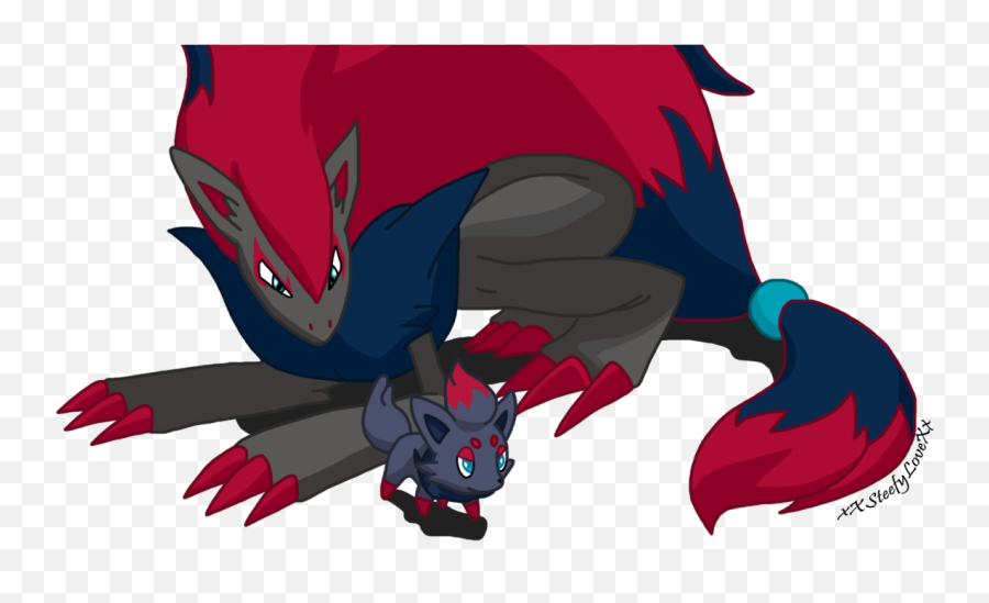 Zorua And Zoroark Dream World By Xxsteefylovexx - D4m8sqj Pokemon Zorua And Zoroark Png,Zoroark Png