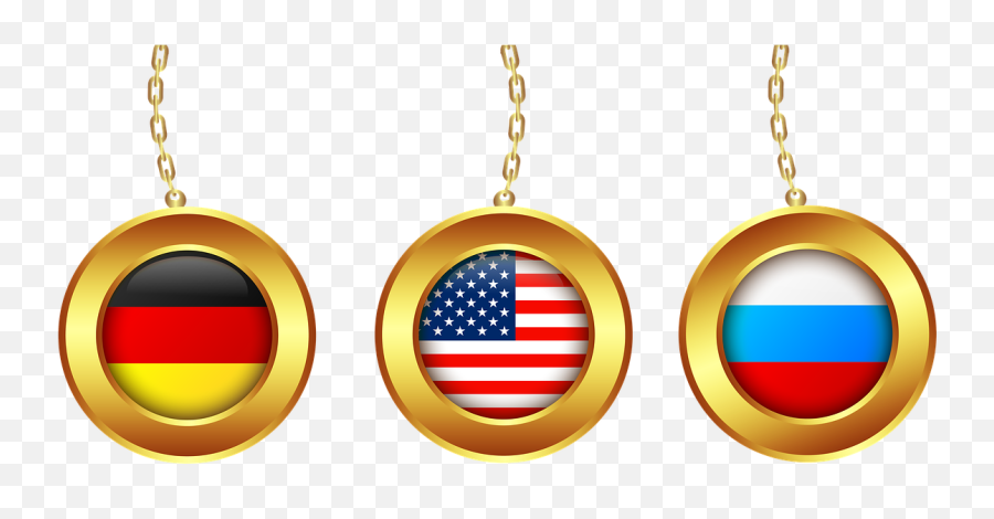 Medal Gold Flag Germany America - American Flag Png,American Flag Clipart Transparent