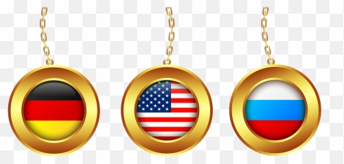 Medal Gold Flag Germany America - American png