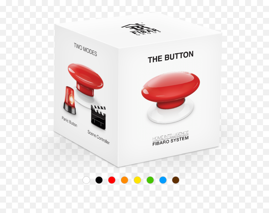 Panic Button Remote Home Control - The Button Fibaro Big Red Iot Button Png,Emergency Button Icon