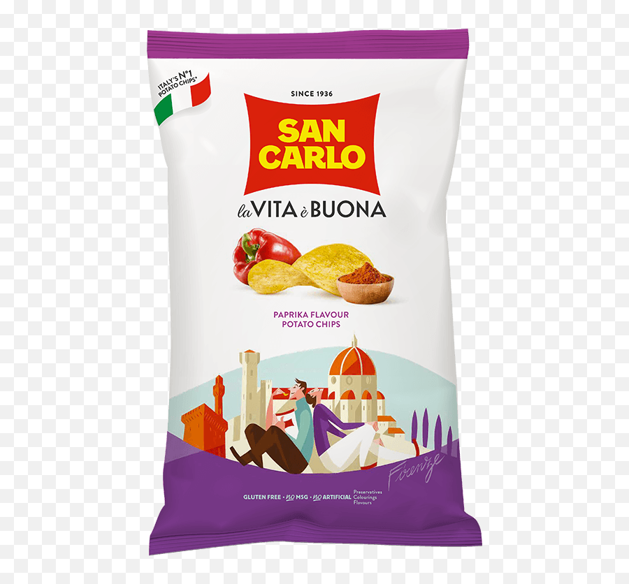 San Carlo Vivace Potato Chips Paprika Tutto Gourmet - Potato Chip Png,Potato Chips Icon