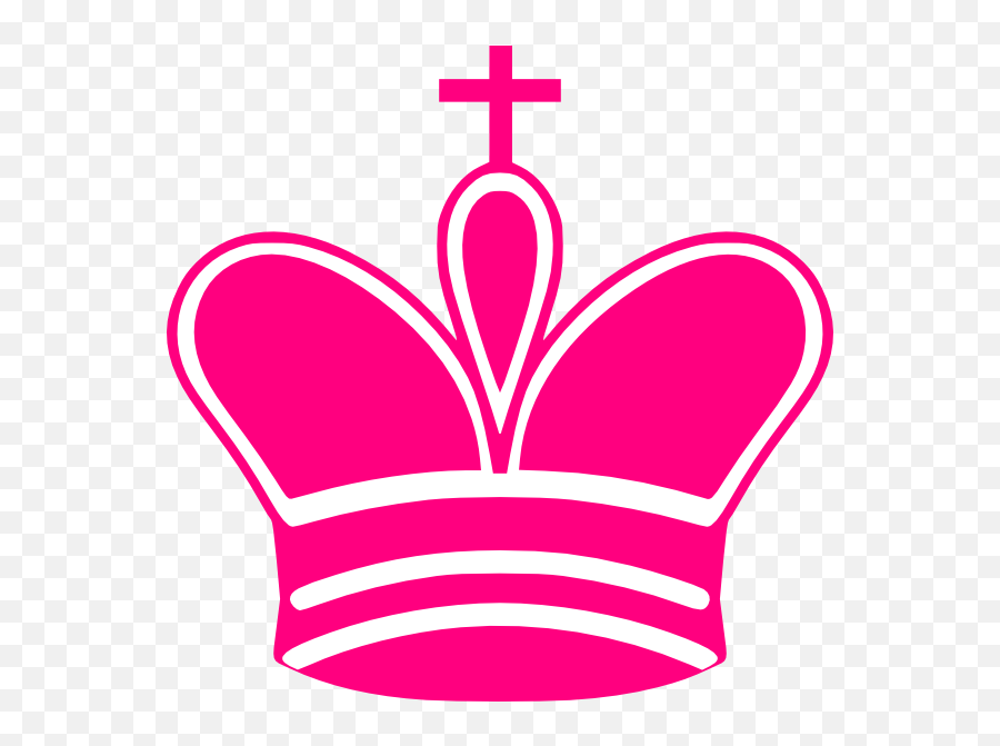 Pink Crown Clip Art - Vector Clip Art Online Chess King Clipart Png,Love Pink Icon