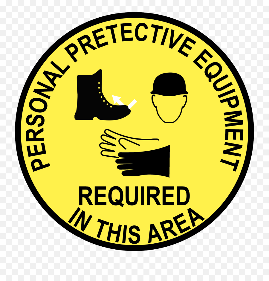 Personal Protective Equipment Required In This Area Steel - Language Png,Durable Icon