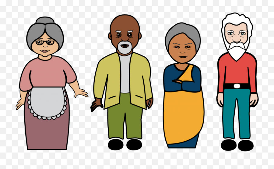 Old People Clipart Transparent - Group Old People Cartoon Png,Old Person  Png - free transparent png images 