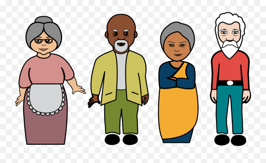 Old People Clipart Transparent - Group Old People Cartoon Png,Old Person Png