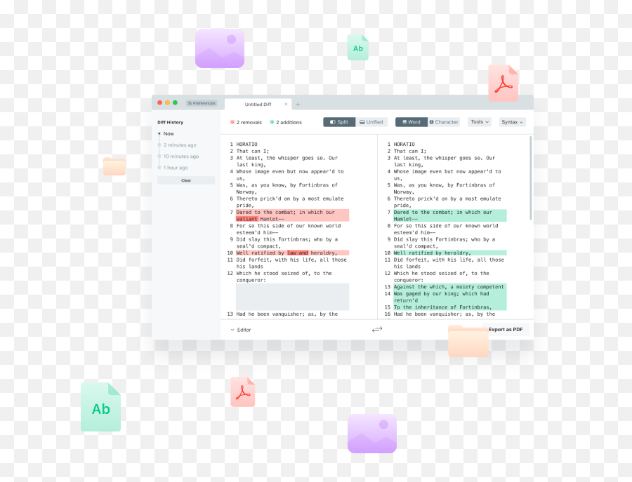 Diff Tool For Windows Mac And Linux File Comparison - Technology Applications Png,File Compare Icon