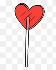 Heart Lolli Tattoo - Transparent Lollipop Clipart png
