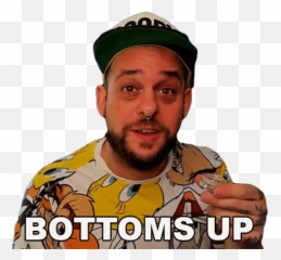 Bottoms Up Doodybeard Sticker - Gulp Photo Caption png