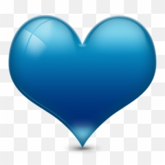 3d Heart Clipart - Blue Transparent Background png