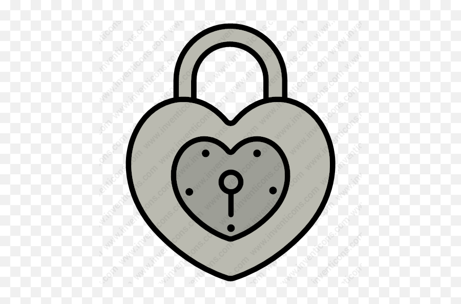 Download Heart Shaped Padlock Vector Icon Inventicons - Yayasan Png,Heart Shaped Icon