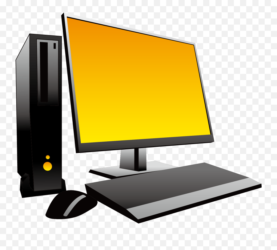 Computers Clipart Computer Screen Free - Clipart Computer Desktop Vector Png,Desktop Computer Png