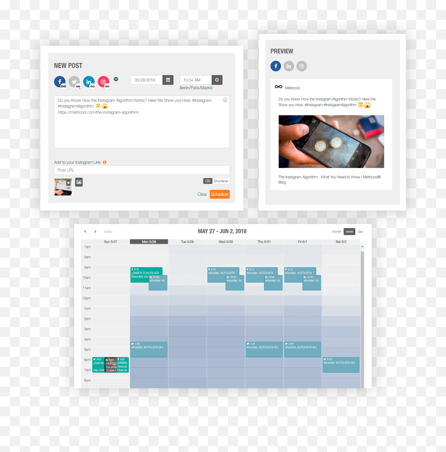 Download Metricool Social Media Planner - Icon Full Size Smart Device Png,Planner Icon Png