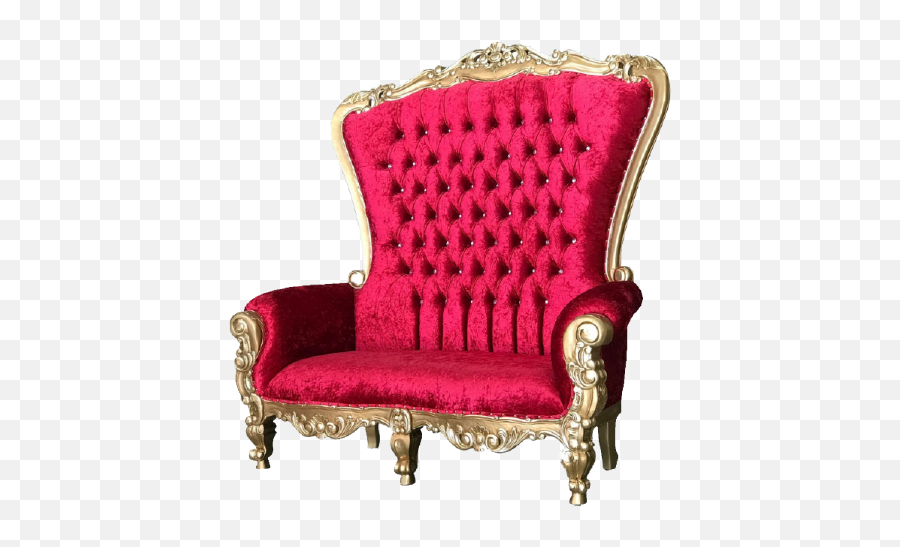 Red U0026 Gold Double Throne - Double Throne Chair Red Png,Throne Chair Png