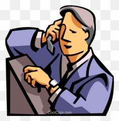 Man Talking - Man Talking Over Phone Clipart png