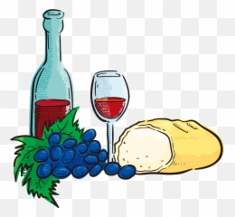 Grapevine Clipart Wine Bottle - Pan Y Vino Animado png