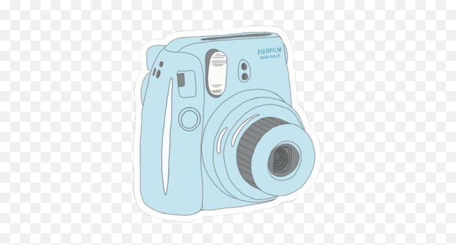 Light Blue Polaroid Camera - Stickers Polaroid Png,Polaroid Camera Png