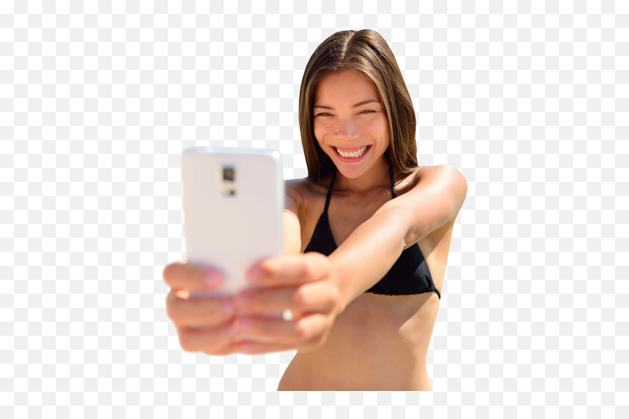 Young Girl In Bikini Taking Selfie - Young Girl Bikini Png,Girl In Bikini Png