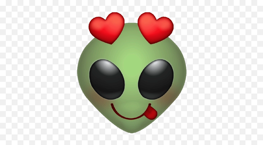 Heart Anger Emoji Png Transparent Mart - Alien Emoji With Hearts,Broken Heart Emoji Png