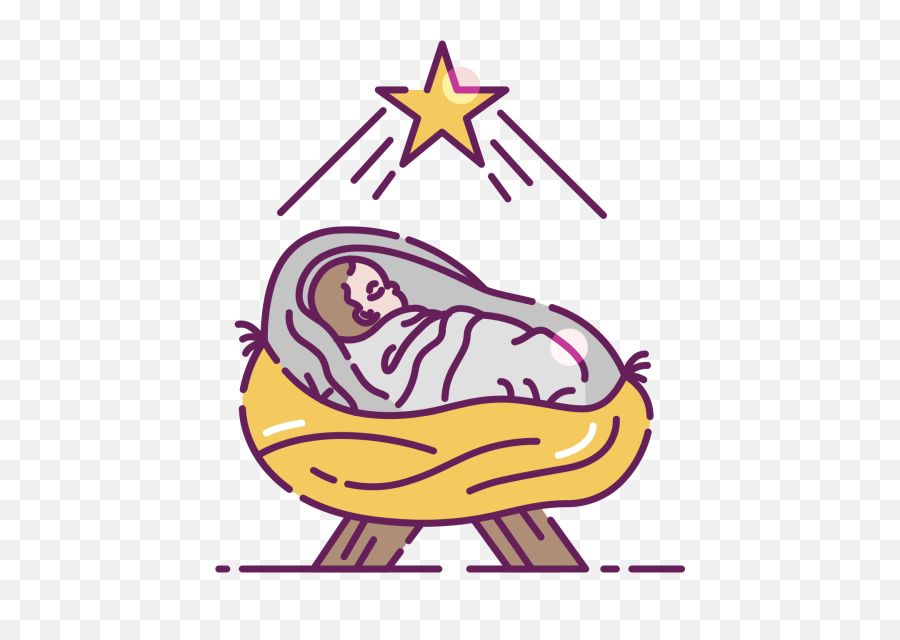 Baby Jesus In A Manger Clip Art - Jesus In A Manger Clip Art Png,Manger Png