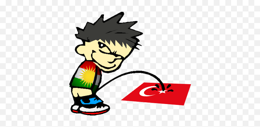 Kurdistan Flag Eye Fuck Turkey - Bad Boy Png,Turkey Flag Png