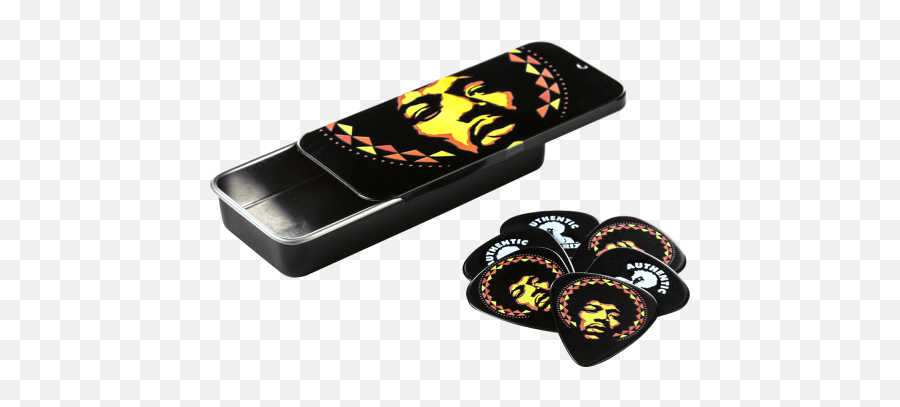 Dunlop Jimi Hendrix Will Mandala Heavy Box Of 6 Musicgooddeal - Dunlop Jimi Hendrix Pick Tin Png,Jimi Hendrix Png