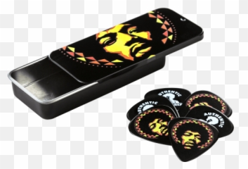 Dunlop Jimi Hendrix Will Mandala Heavy Box Of 6 Musicgooddeal - Dunlop Jimi Hendrix Pick Tin Png,Jimi Hendrix Png