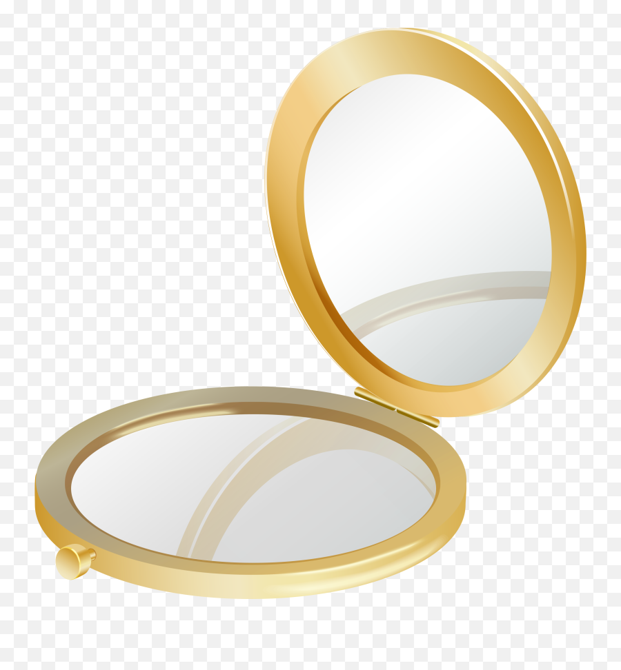 Download Gold Compact Mirror Png Clipart Picture - Compact Compact Mirror Clipart,Hand Mirror Png