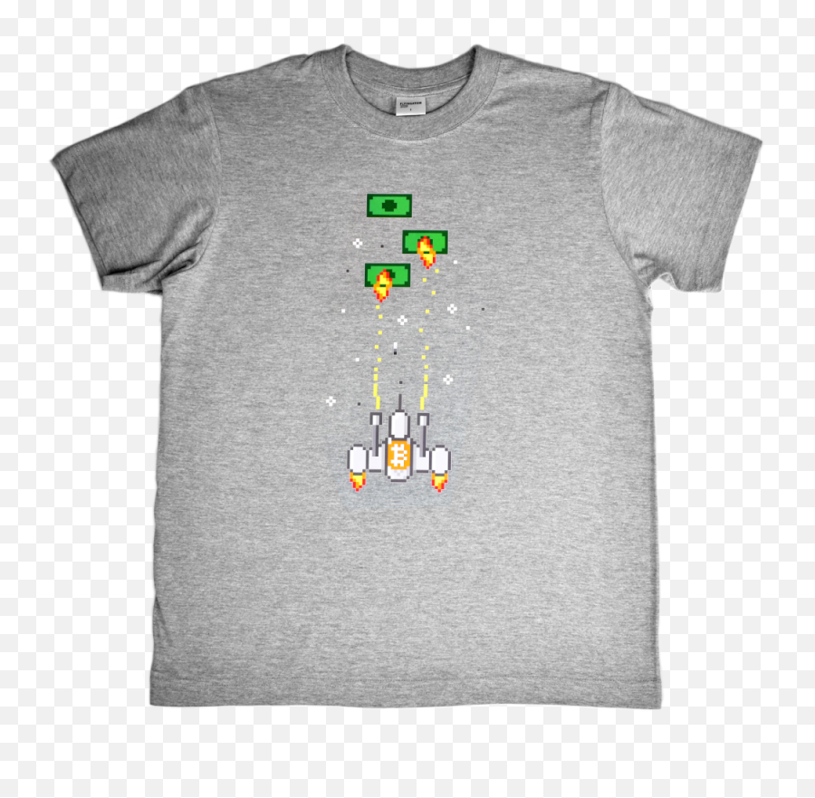 Bitcoin Space Invader T - Shirt Active Shirt Png,Space Invader Png